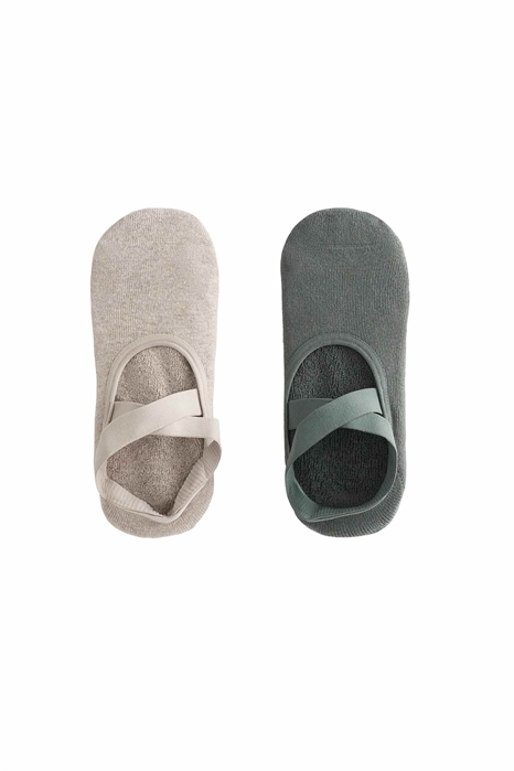 2 пары носков из смешанной хлопковой ткани для йоги и пилатеса с перекрещивающимися ремешками и мягкой подкладкой артикул 154856698