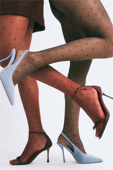 Прозрачные колготки в горошек артикул 153374700