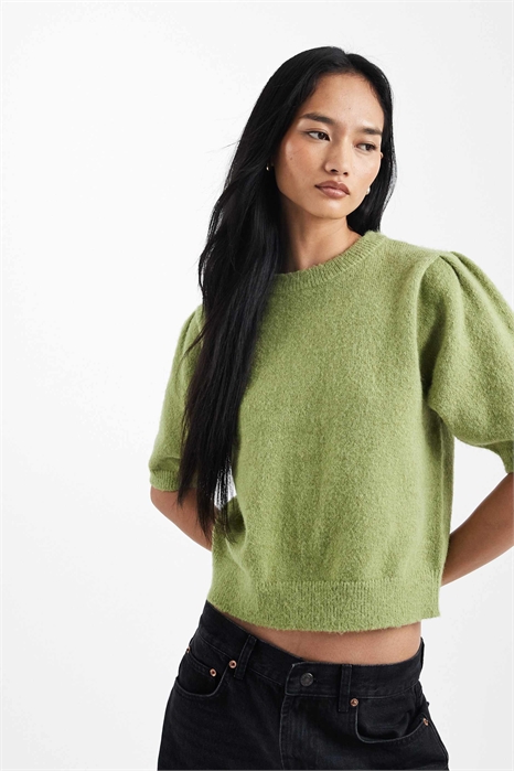 Трикотажная футболка с коротким рукавом и зауженной талией артикул 150230303