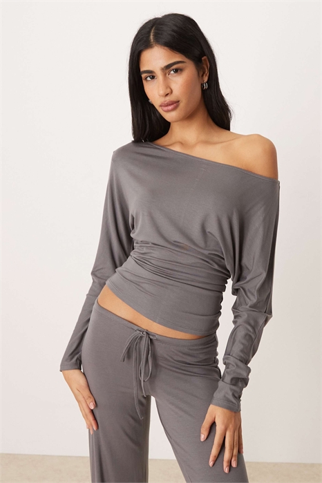 Мягкий топ в стиле «слаучи» для дома co-ord артикул 153642963