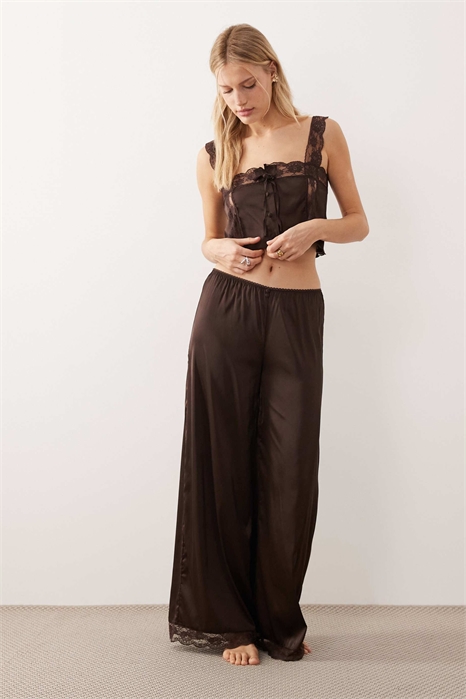 Брюки из атласа полной длины «Cindy» артикул 154631250