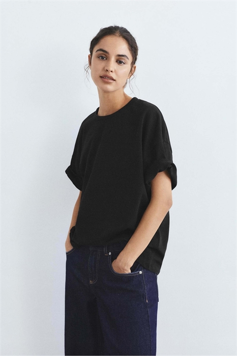 Футболка свободного кроя с короткими рукавами артикул 155649017
