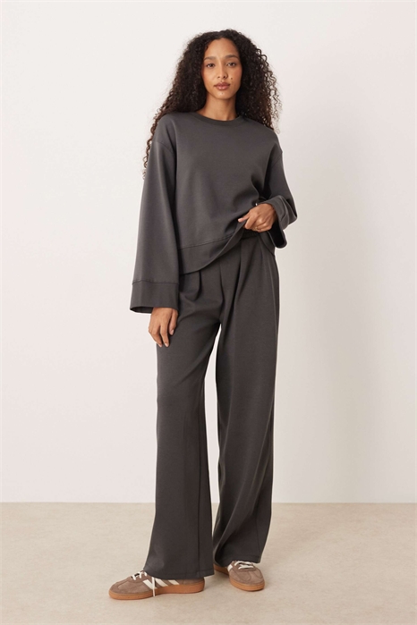 Брюки с широкими брючинами и застежкой-молнией артикул 148037411