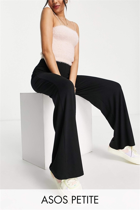 ASOS DESIGN: Брюки из джерси с широкими брючинами, размер Petite артикул 131385391