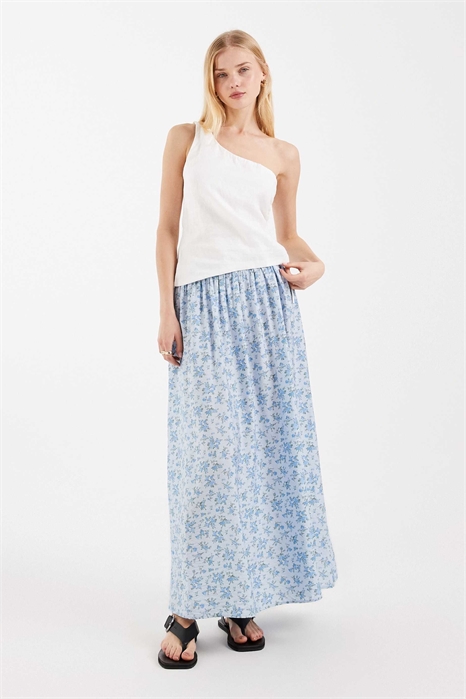 Юбка средней длины из плотной ткани артикул 153813085