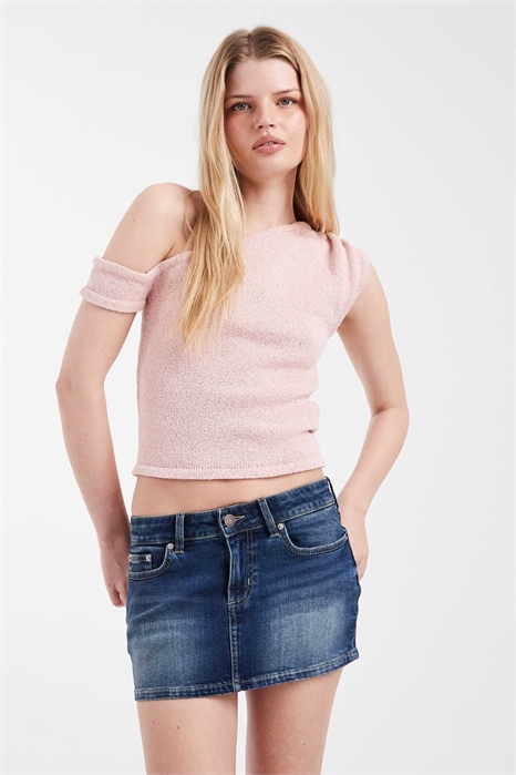 Микро-мини-юбка из денима артикул 154606963