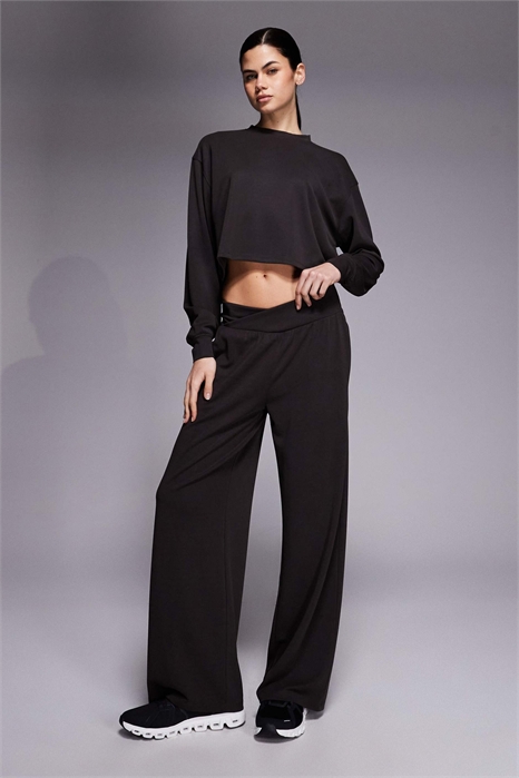 Танцевальные брюки из модальной смеси с широкими брючинами и ультрамягкой тканью, с завязками на талии артикул 154641639