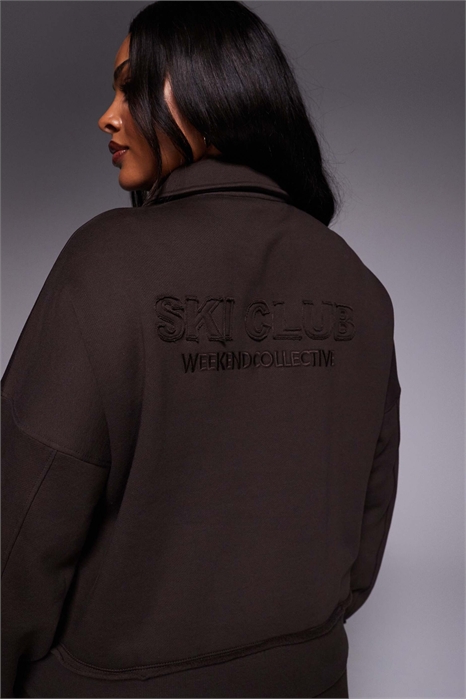 Толстовка Weekend Collective Curve из плотной ткани с принтом в виде лыжного клуба co-ord артикул 148857041