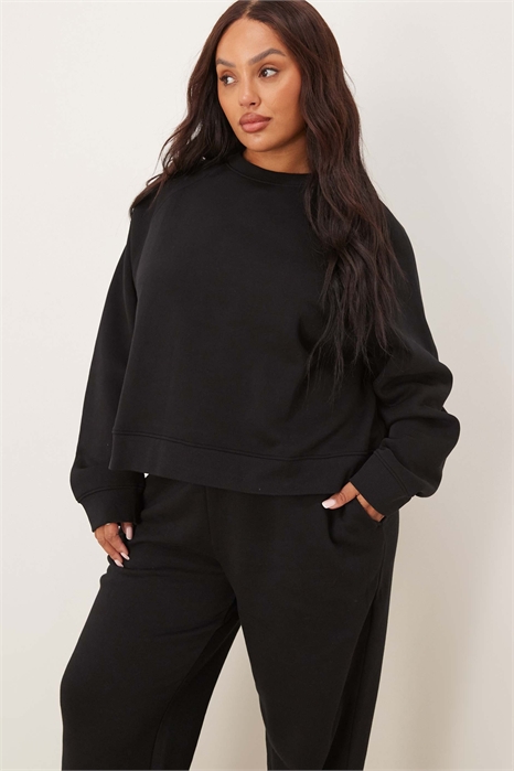 ASOS DESIGN Curve: свитшот свободного кроя с воротником-стойкой и рукавами-рагланами артикул 147082712