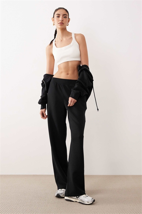 Джоггеры YPB из флиса с прямыми брючинами и высокой талией co-ord артикул 152001190