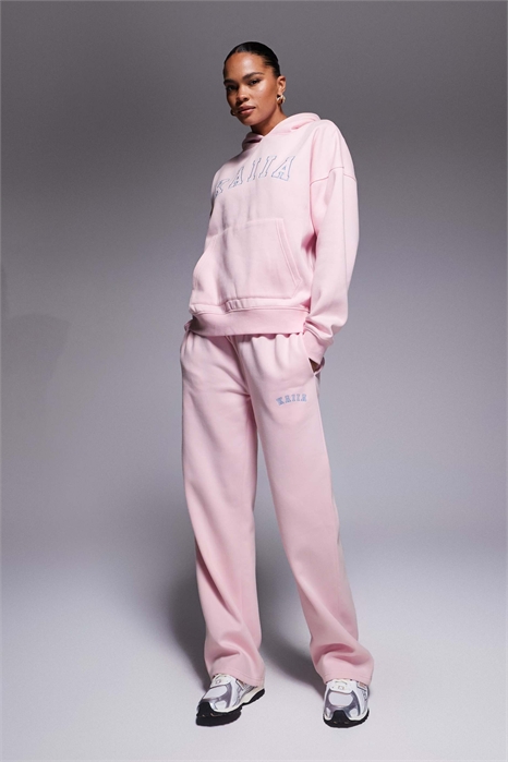 Широкие джоггеры из ткани с высоким содержанием хлопка и вышитым логотипом co-ord артикул 151737364