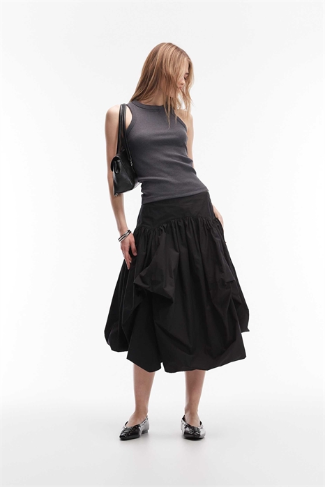 Юбка-миди асимметричного кроя с заниженной талией из ткани «Juniper» артикул 154766363