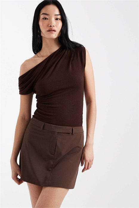 Мини-юбка с ламбрекеном артикул 155594043