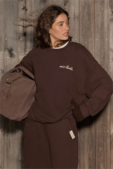 Свитшот с вышитым логотипом из ткани с высоким содержанием хлопка co-ord артикул 151961797