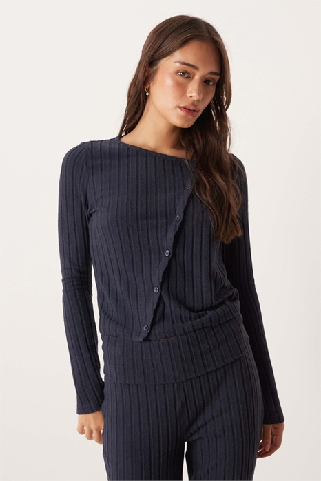 Асимметричный кардиган с широкими ребрами артикул 147787716