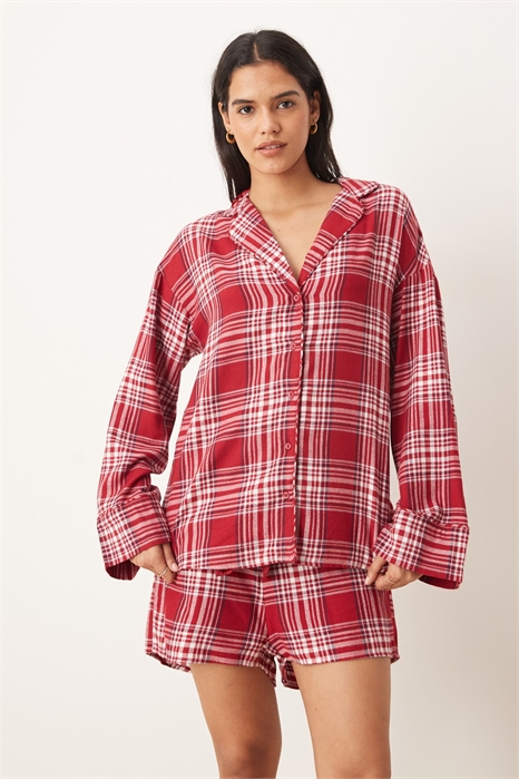Рубашка для пижамы из фланели в стиле «микс-энд-матч» артикул 152935080
