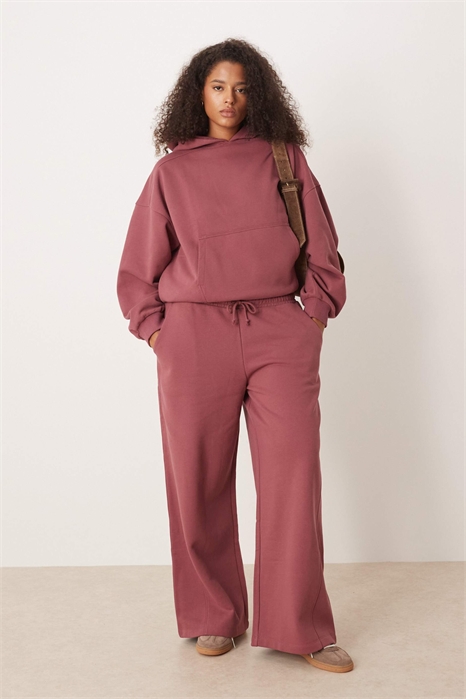 ASOS DESIGN Curve: джоггеры премиум-класса с широкими брючинами и швами, плотность ткани 500 г/м² артикул 149081334