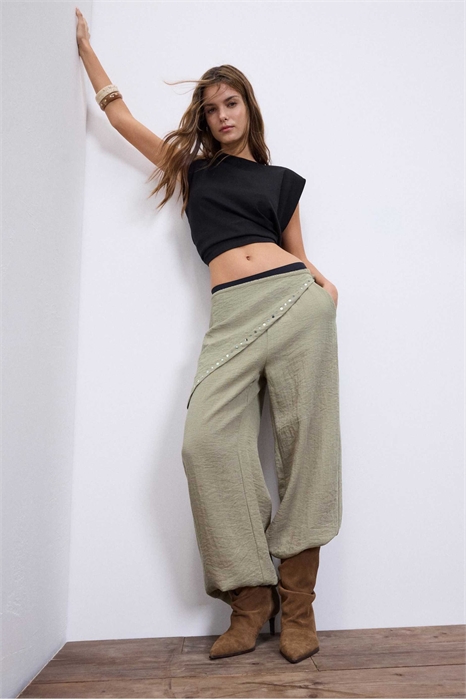 Брюки-шарфы свободного кроя артикул 156220414