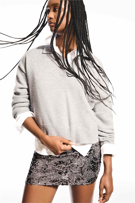 Мини-юбка с пайетками артикул 153035184