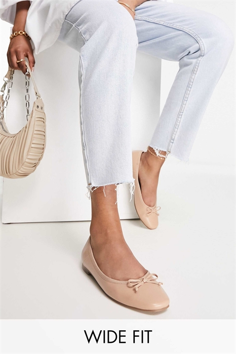 Балетки с бантиком «Lullaby» с широкой колодкой артикул 128870131