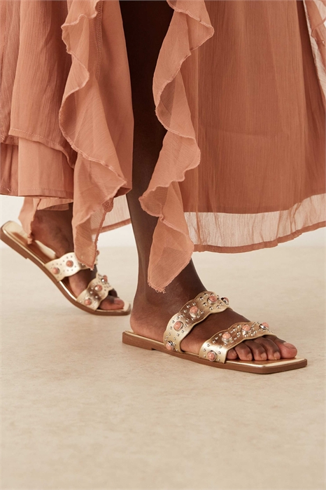 Нашла плоские туфли-муле с камнями артикул 141528202