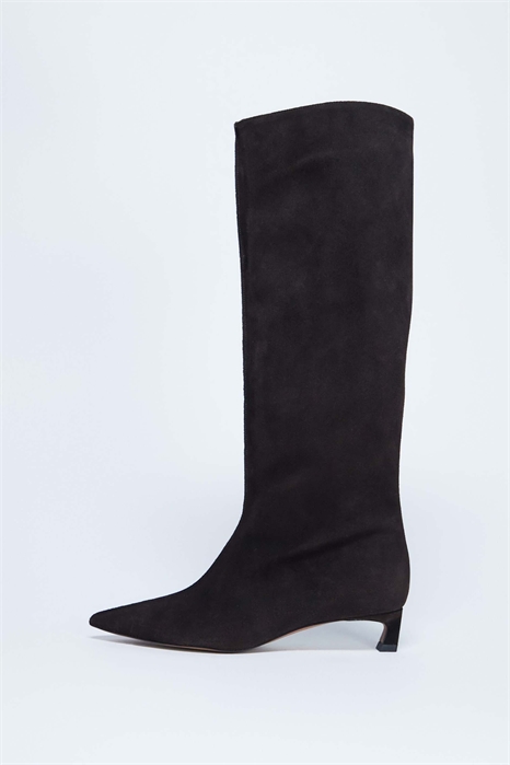 Высокие сапоги до колен из замши Sophie Premium с заостренным носком артикул 150233795