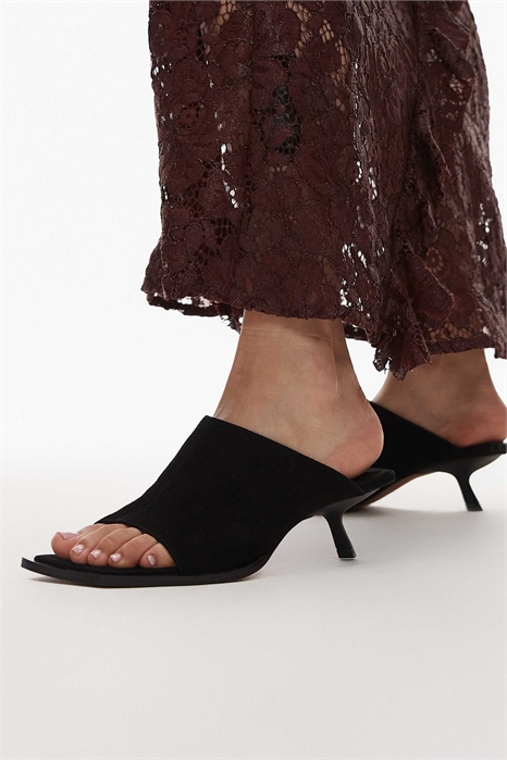 Мули из замши «Премиум Илья» с открытым квадратным носком артикул 143185714