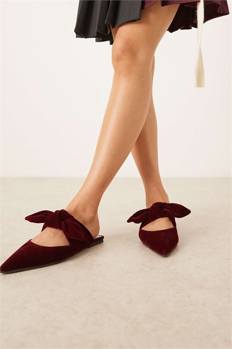 Туфли-муле с широкой колодкой и лунным бантиком артикул 146995269