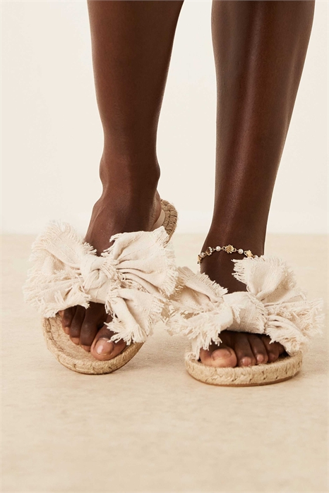 Эспадрильи-муле с широкой колодкой и бантиком Jem артикул 133564698