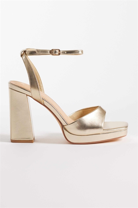 Сандалии на тонком каблуке с открытыми пальцами в космическом стиле артикул 152710634