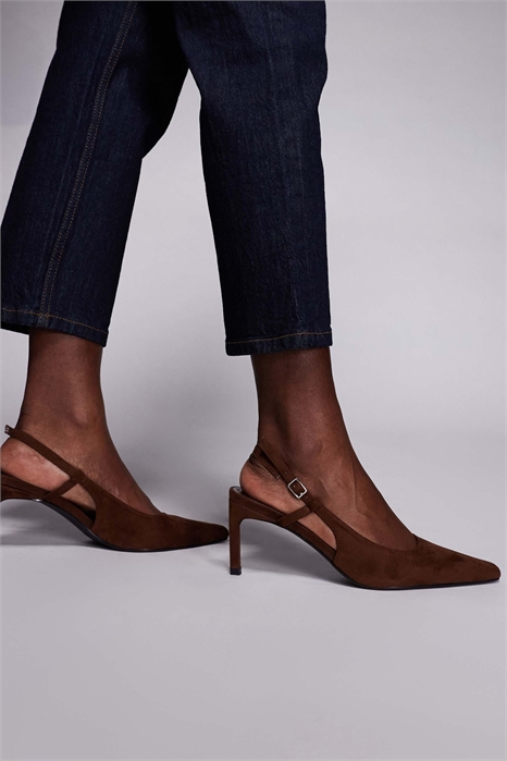 Туфли на низком каблуке с открытой пяткой в стиле сальса артикул 153687641