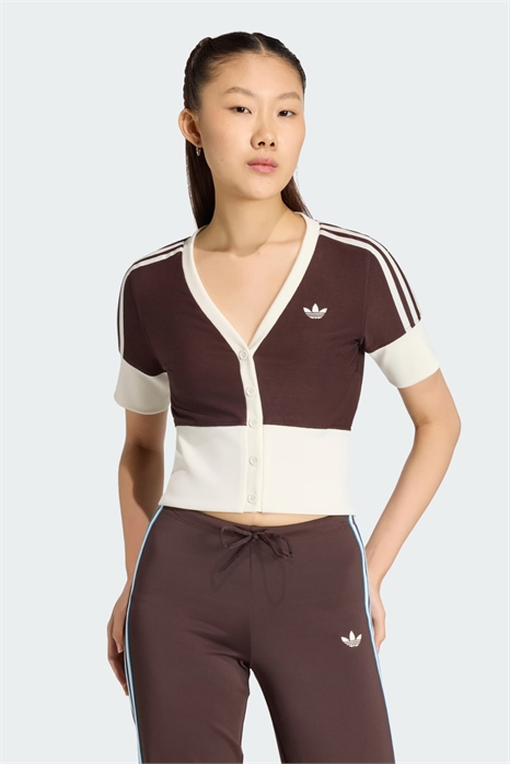 Рубашка с V-образным вырезом и пуговицами артикул 156134644