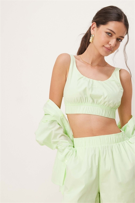 Укороченный жилет из чил-поплина артикул 139764364