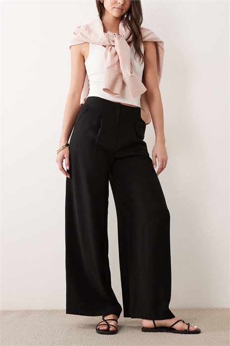 Брюки-палаццо из ткани с эффектом струящегося силуэта артикул 154078712