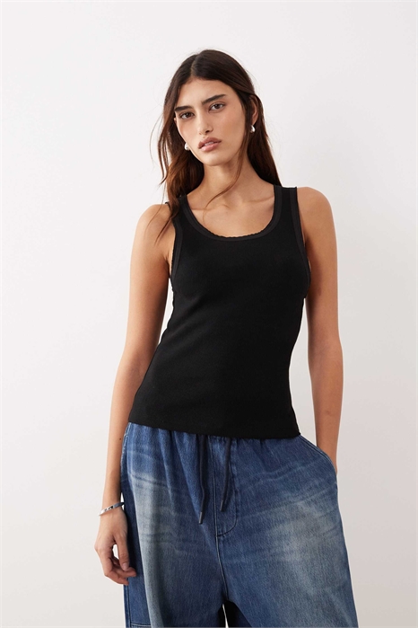 Жилет премиум-класса с ребристой фактурой и отделкой из необработанного хлопка артикул 153787019