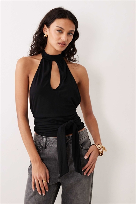Топ с завязками на талии и вырезом «ключевая дырка» от Verbina артикул 155589489