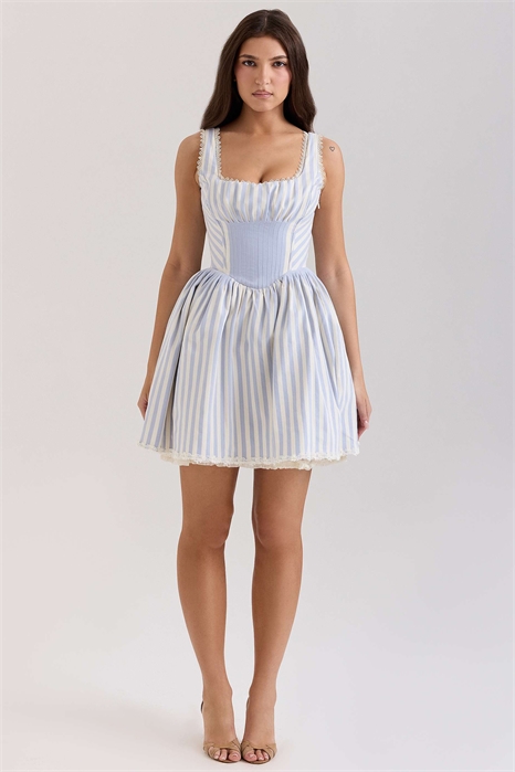 Мини-платье Liesl в полоску с защипами артикул 148662627