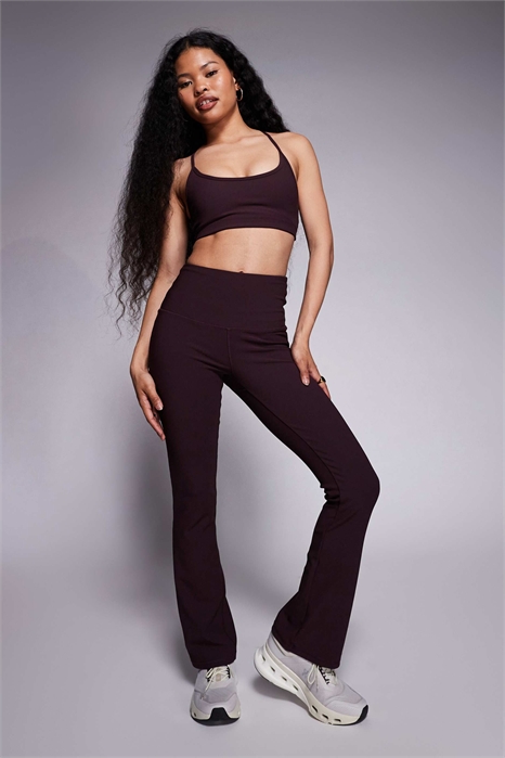 Узкие легинсы для йоги с высокой талией и микроребристой текстурой артикул 146700321