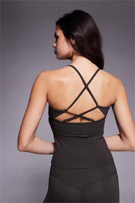 Жилет с открытой спиной и мягкой текстурой, со встроенным бюстгальтером артикул 154641787