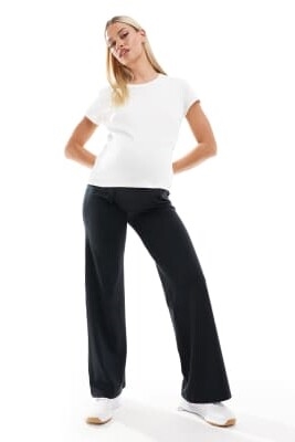 Брюки для танцев с высокой талией и широкими брючинами из мягкой ткани от Maternity Icon артикул 136003330