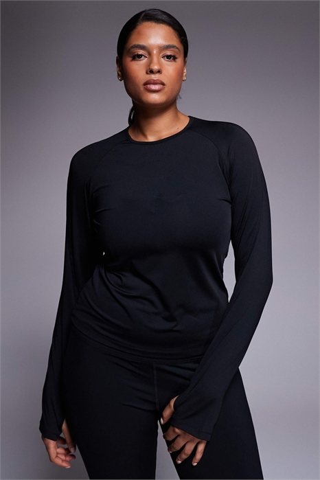 Футболка с длинным рукавом, облегающего кроя, с быстрым высыханием и изображением кривой артикул 151738839