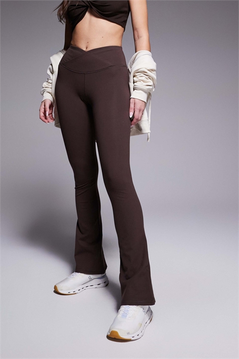 Леггинсы для йоги с зауженными штанинами и облегающим поясом, с мягким покрытием и принтом в виде песочных часов артикул 141637187