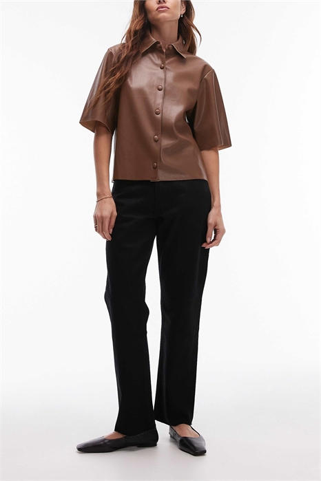 Джинсы средней посадки прямой крой с укороченной длиной и необработанными краями артикул 133591303