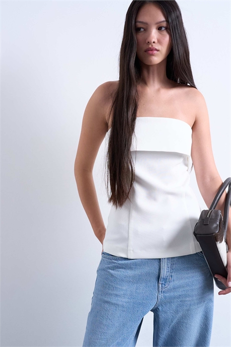 Топ с длинной линией и отворачивающимся верхом артикул 148667571
