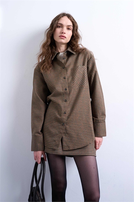 Рубашка свободного кроя артикул 143460038