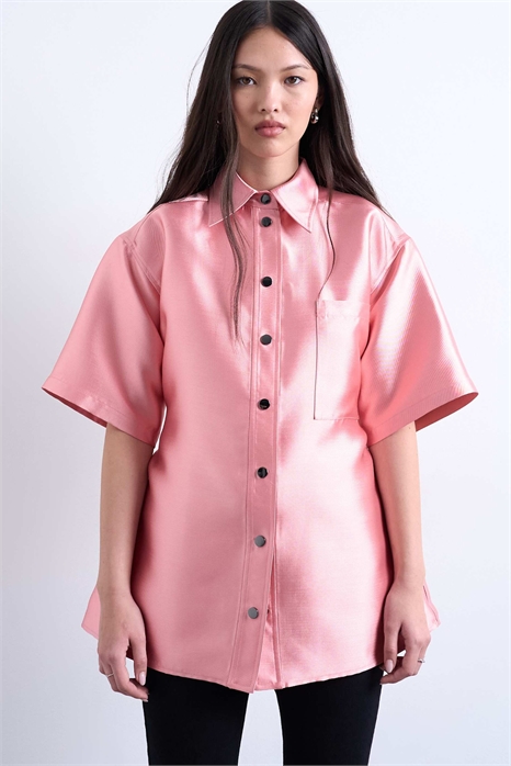 Рубашка из структурированной тафты артикул 151995878