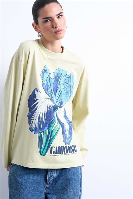 Футболка с принтом «Сад ирисов» артикул 149653716