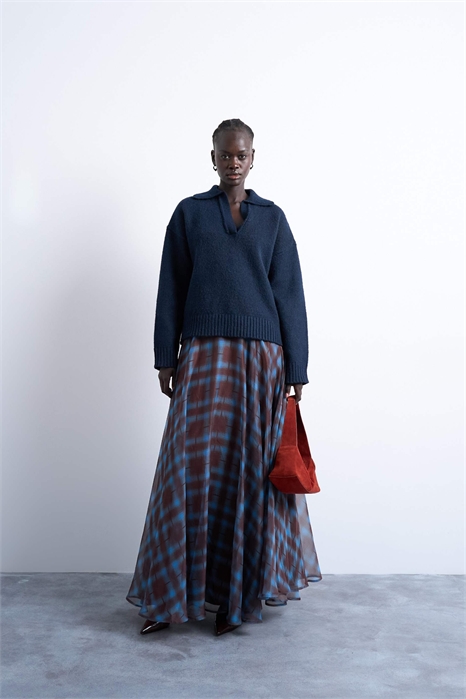 Макси-юбка с круговым кроем артикул 148859545