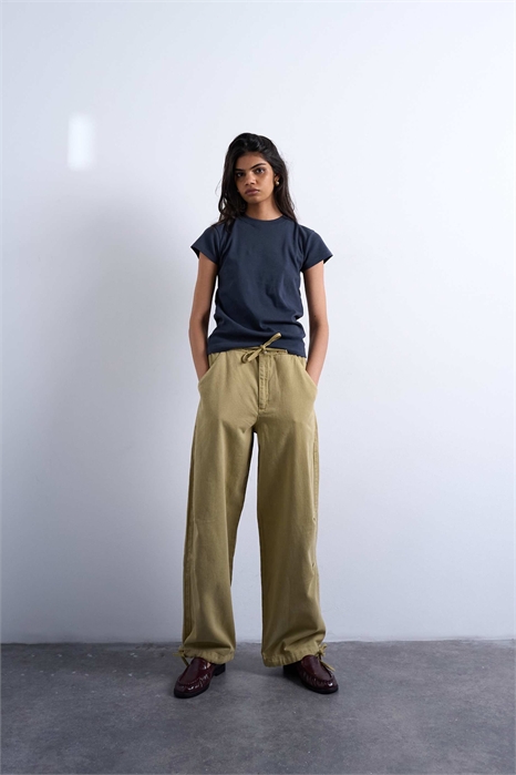 Брюки-балоны с завязками на талии артикул 150747646