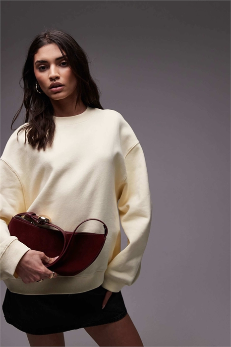 Свитшот свободного кроя с швами артикул 143376268